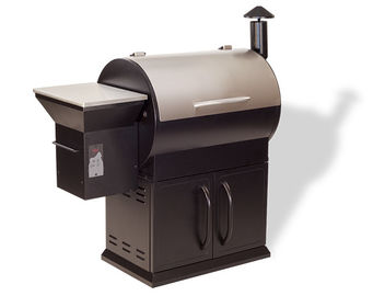 Wood Pellet Smoker Grill BBQ Pellet Outdoor Grills with a Trolley Cart