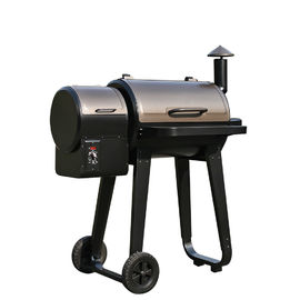 Wood Pellet Pellet Outdoor Grills with a Trolley Cart for Outdoor Cooking